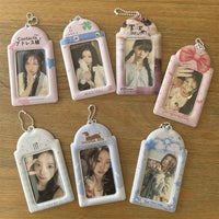 Thumbnail for Chic Bowknot Puppy Cake Kpop Keychain Photocard Holder - ArtGalleryZen