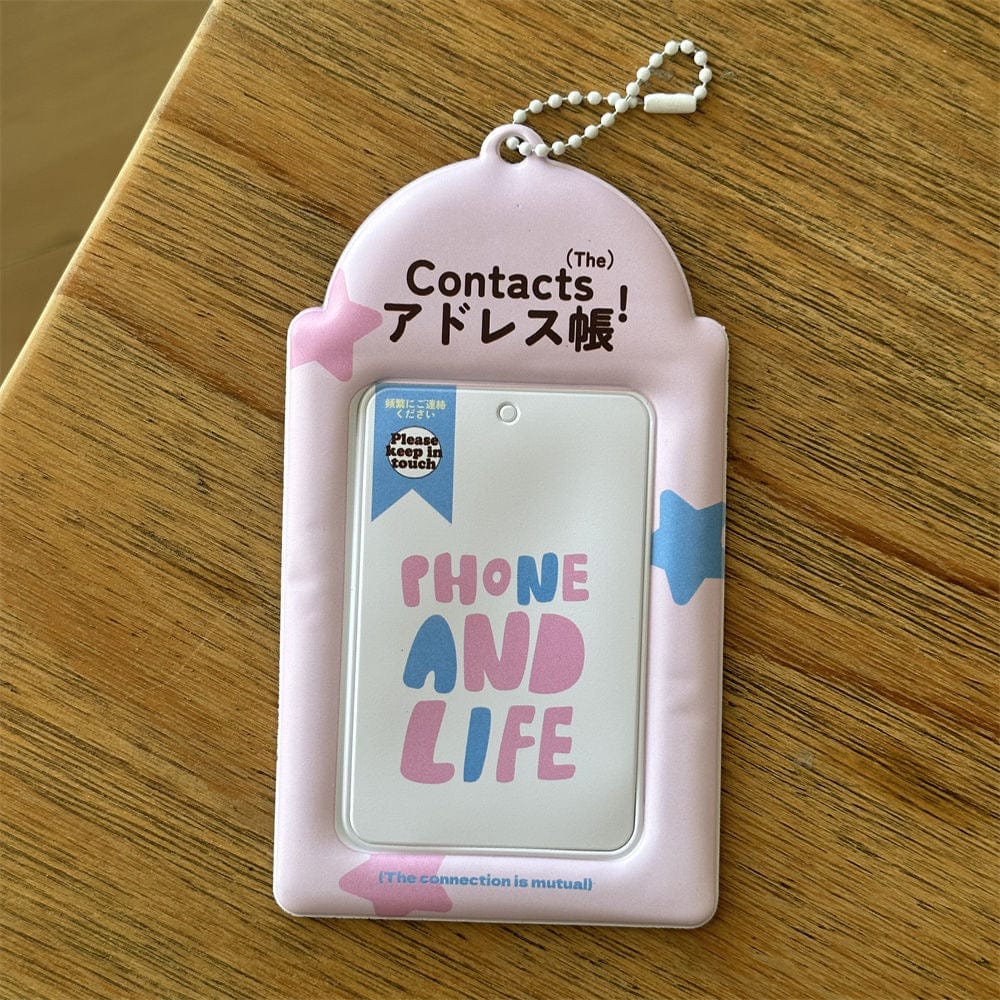 Chic Bowknot Puppy Cake Kpop Keychain Photocard Holder - ArtGalleryZen