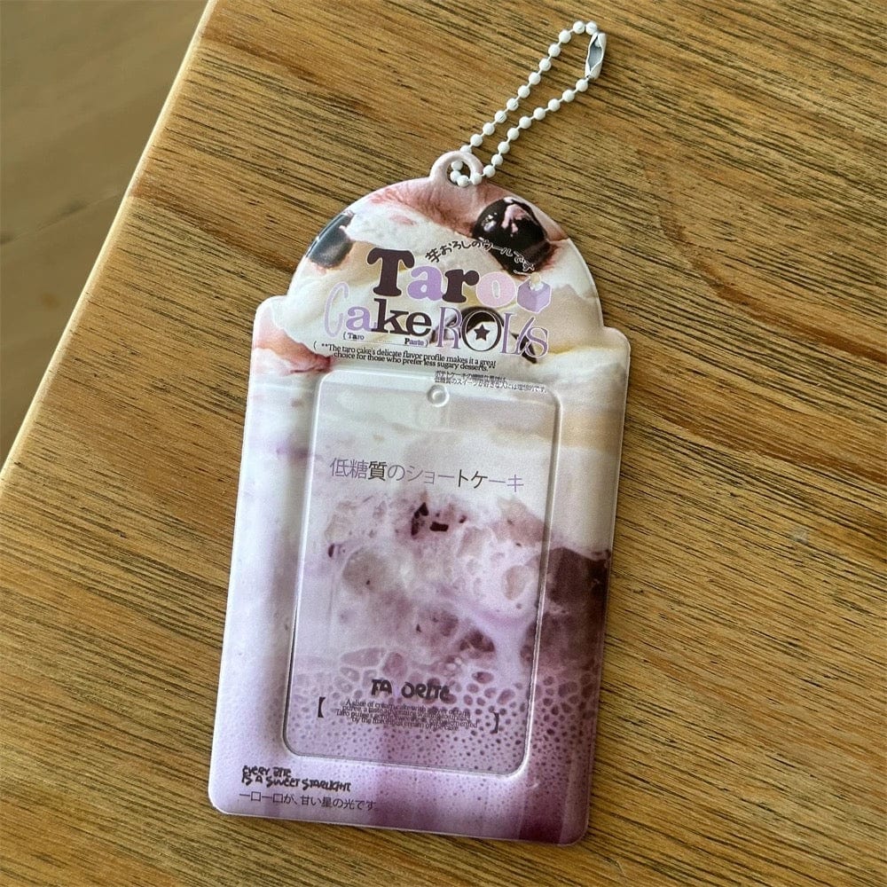 Chic Bowknot Puppy Cake Kpop Keychain Photocard Holder - ArtGalleryZen