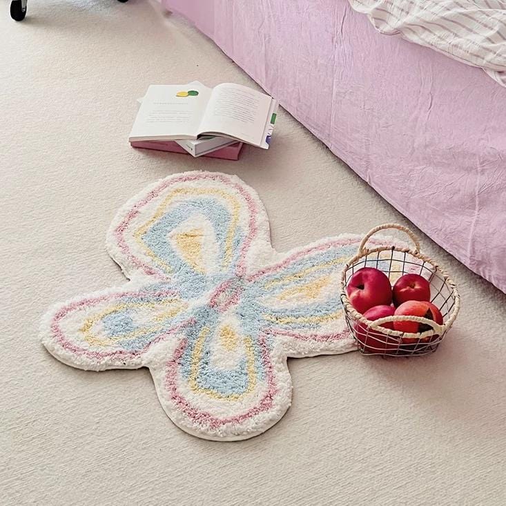 Chic Butterfly Dream Plush Rug Carpet - ArtGalleryZen