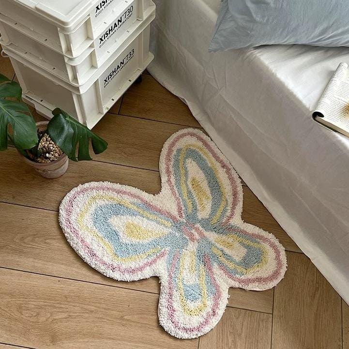 Chic Butterfly Dream Plush Rug Carpet - ArtGalleryZen