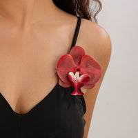 Thumbnail for Chic Butterfly Orchid Flower Pin Brooch - ArtGalleryZen