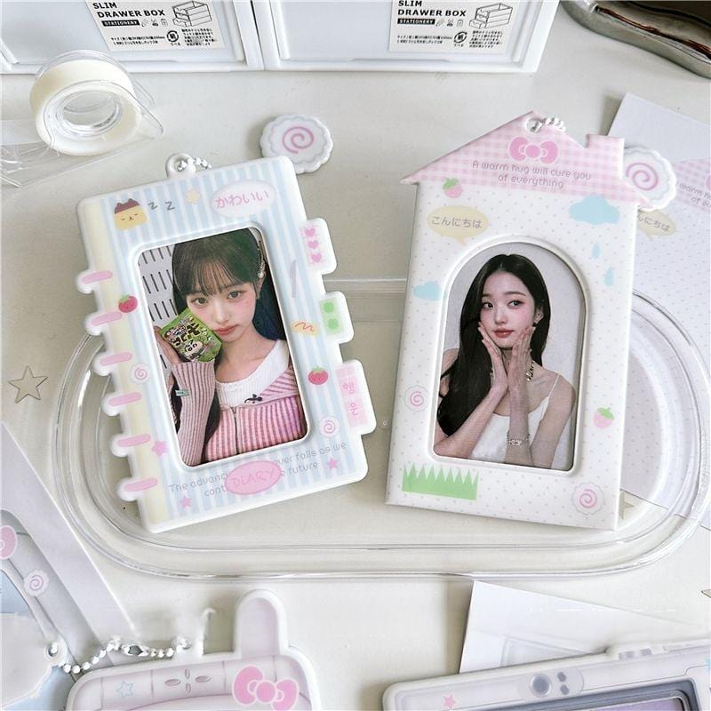 Chic Camera Phone Shaped Kpop Keychain Photocard Holder