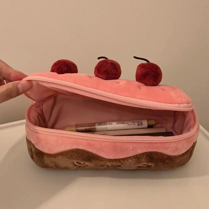 Chic Cherry Chocolate Cake Pencil Case - ArtGalleryZen
