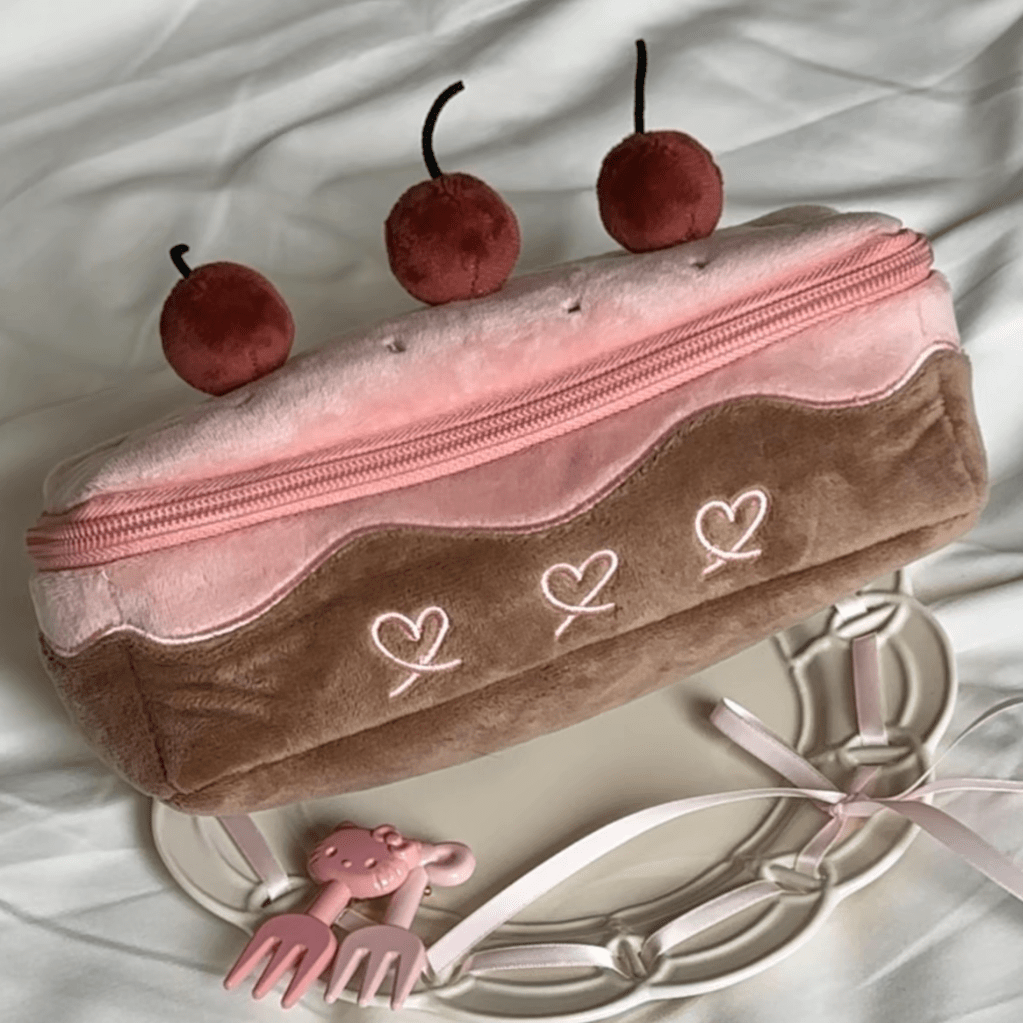 Chic Cherry Chocolate Cake Pencil Case - ArtGalleryZen