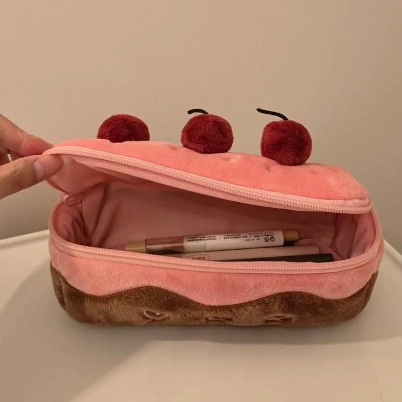 Chic Cherry Chocolate Cake Pencil Case