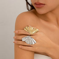 Thumbnail for Chic Chunky Gold Silver Plated Ginkgo Leaf Ring