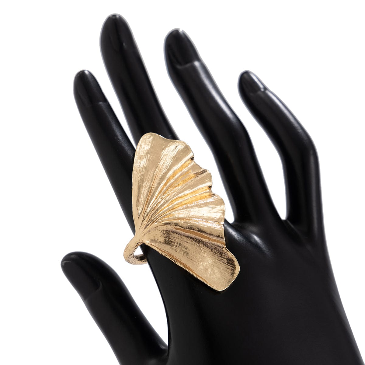 Chic Chunky Gold Silver Plated Ginkgo Leaf Ring