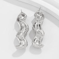 Thumbnail for Chic Chunky Gold Silver Plated Wave Earrings