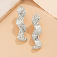 Thumbnail for Chic Chunky Gold Silver Plated Wave Earrings