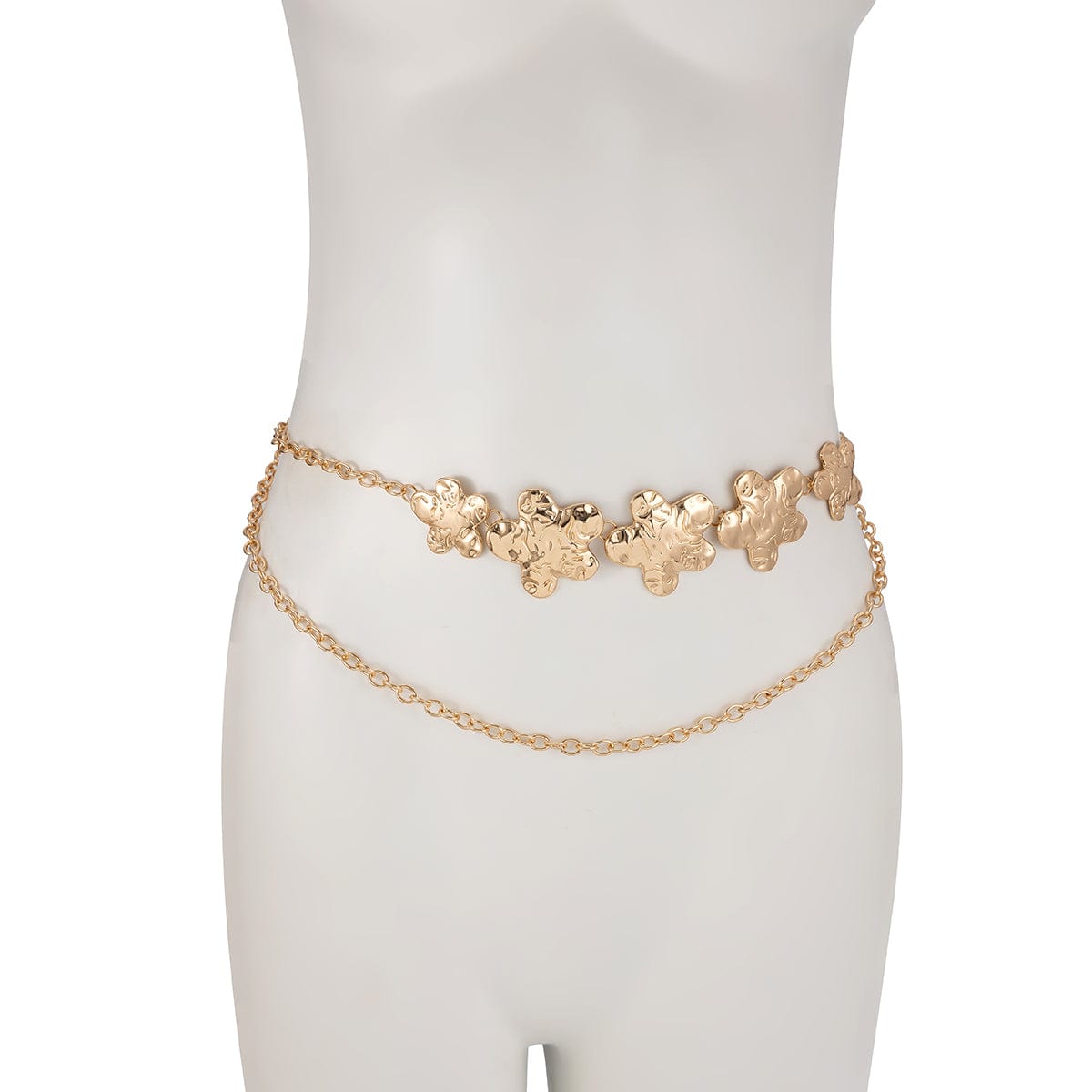 Chic Chunky Layered Textured Flower Waist Chain