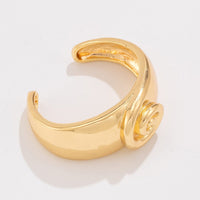 Thumbnail for Chic Chunky Relief Spiral Pattern Wide Cuff Bangle Bracelet