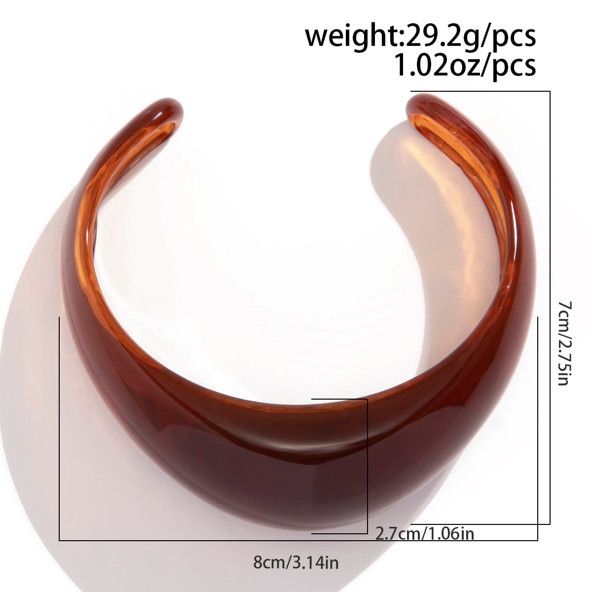 Chic Chunky Resin Open Bangle Bracelet