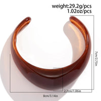 Thumbnail for Chic Chunky Resin Open Bangle Bracelet