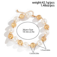 Thumbnail for Chic Chunky Two Tone Pearl Chain Choker Necklace