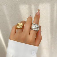 Thumbnail for Chic Chunky Wave Shaped Wide Ring