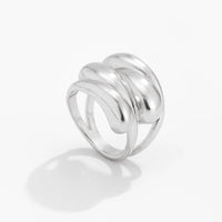 Thumbnail for Chic Chunky Wave Shaped Wide Ring