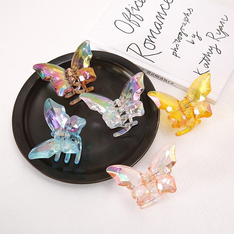 Chic Colorful Butterfly Chignon Claw Clip Hair Clip - ArtGalleryZen