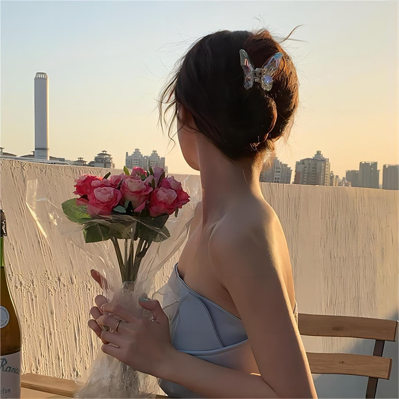 Chic Colorful Butterfly Chignon Claw Clip Hair Clip - ArtGalleryZen