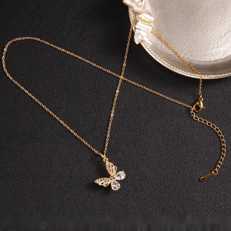 Chic Colorful Butterfly Pendant Necklace - ArtGalleryZen