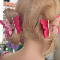 Thumbnail for Chic Colorful Duo Butterfly Chignon Claw Clip Hair Clip - ArtGalleryZen