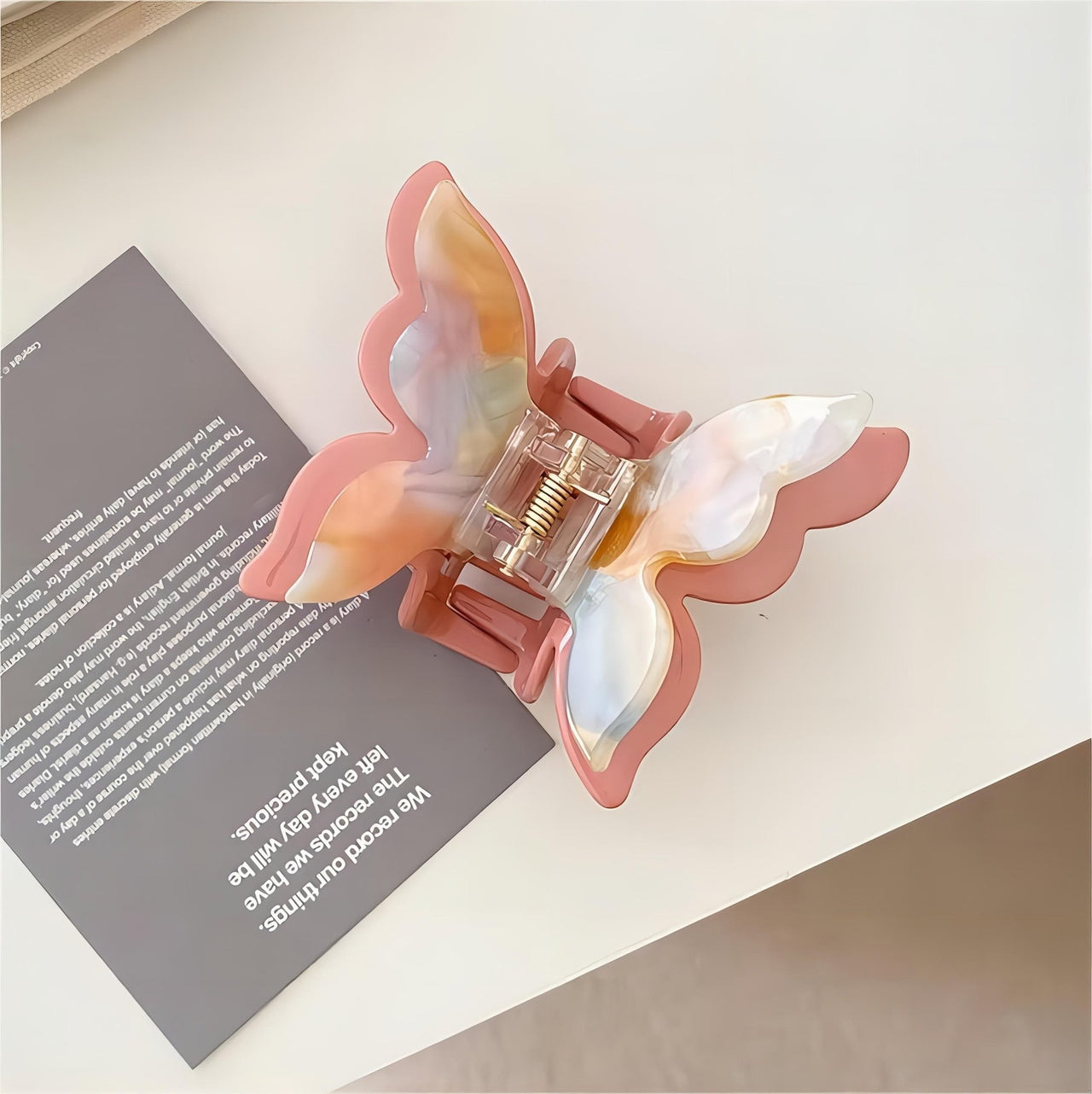 Chic Colorful Duo Butterfly Chignon Claw Clip Hair Clip - ArtGalleryZen