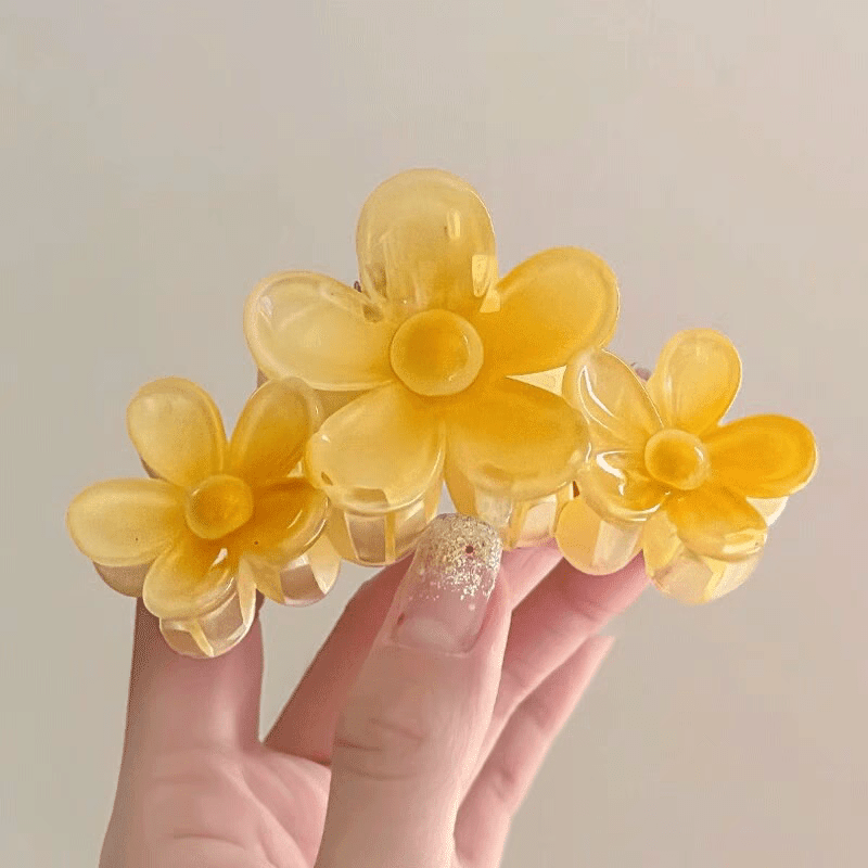 Chic Colorful Flower Hair Claw Clip - ArtGalleryZen