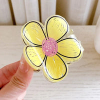 Thumbnail for Chic Colorful Hand-drawn Painting Flower Hair Claw Clip - ArtGalleryZen