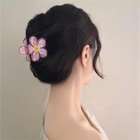 Thumbnail for Chic Colorful Hand-drawn Painting Flower Hair Claw Clip - ArtGalleryZen