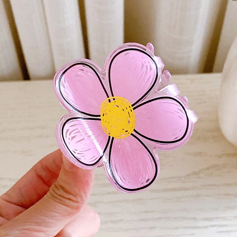 Chic Colorful Hand-drawn Painting Flower Hair Claw Clip - ArtGalleryZen