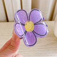 Thumbnail for Chic Colorful Hand-drawn Painting Flower Hair Claw Clip - ArtGalleryZen