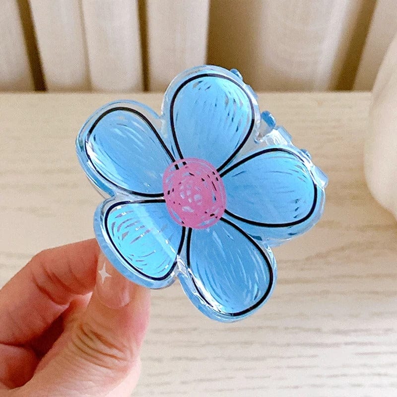 Chic Colorful Hand-drawn Painting Flower Hair Claw Clip - ArtGalleryZen