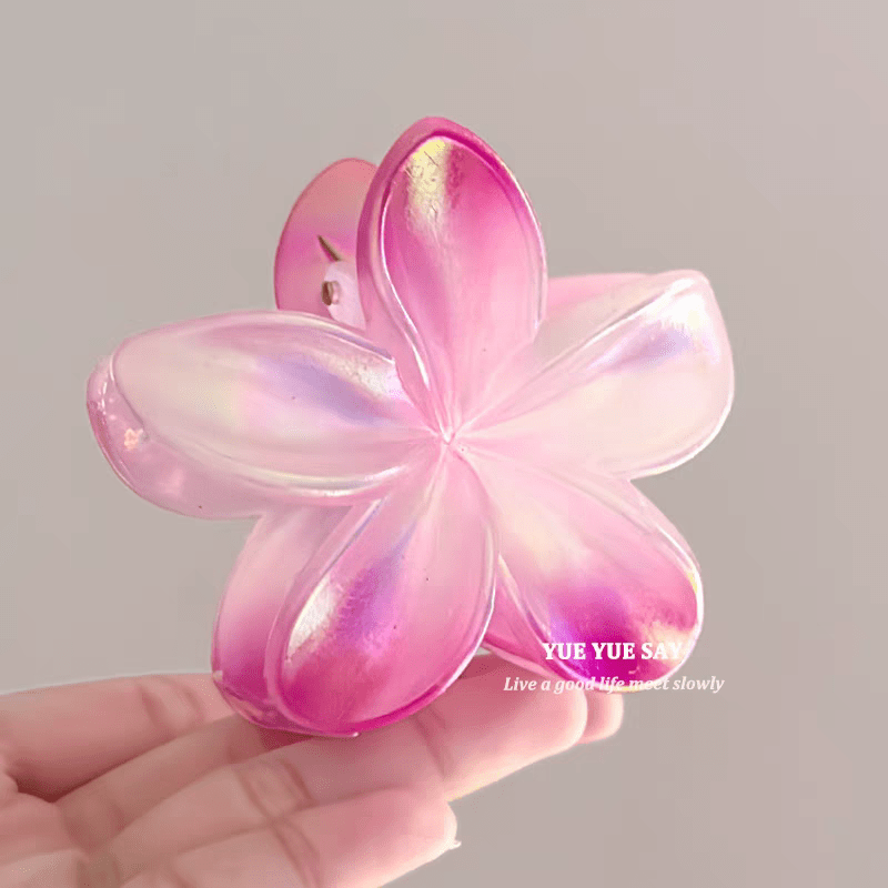 Chic Colorful Hand Painted Flower Hair Claw Clip - ArtGalleryZen