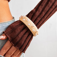 Thumbnail for Chic Colorful Pearl Resin Bangle Bracelet - ArtGalleryZen