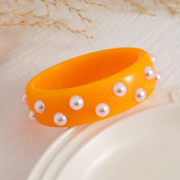 Thumbnail for Chic Colorful Pearl Resin Bangle Bracelet