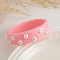 Thumbnail for Chic Colorful Pearl Resin Bangle Bracelet