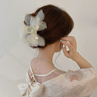 Thumbnail for Chic Crystal Bowknot Lace Chignon Claw Clip Hair Clip - ArtGalleryZen