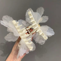 Thumbnail for Chic Crystal Bowknot Lace Chignon Claw Clip Hair Clip - ArtGalleryZen