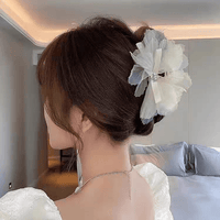 Thumbnail for Chic Crystal Bowknot Lace Chignon Claw Clip Hair Clip - ArtGalleryZen