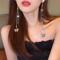 Thumbnail for Chic Crystal Butterfly Tassel Hair Band - ArtGalleryZen