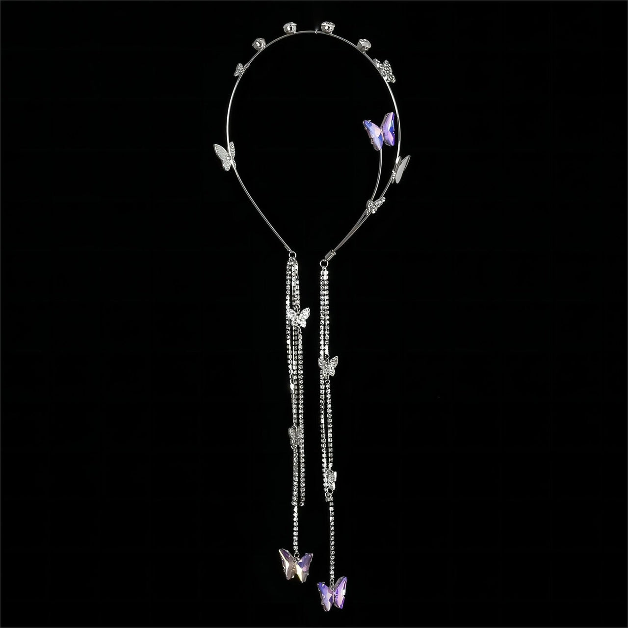 Chic Crystal Butterfly Tassel Hair Band - ArtGalleryZen
