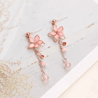 Thumbnail for Chic Crystal Cherry Blossom Dangle Earrings - ArtGalleryZen