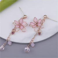 Thumbnail for Chic Crystal Cherry Blossom Dangle Earrings - ArtGalleryZen