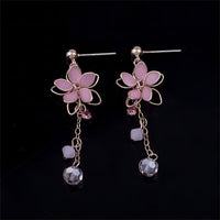 Thumbnail for Chic Crystal Cherry Blossom Dangle Earrings - ArtGalleryZen