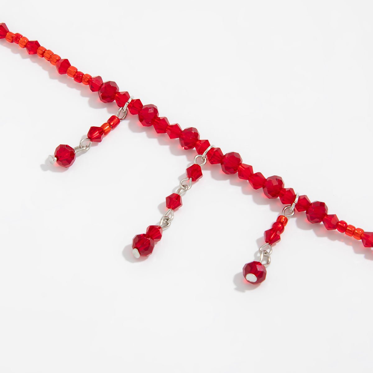 Chic Crystal Tassel Blood Drop Choker Necklace - ArtGalleryZen