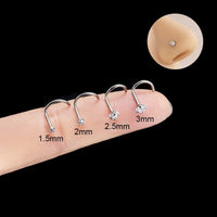 Thumbnail for Chic Cubic Zirconia Titanium Nose Piercing Nose Stud - ArtGalleryZen