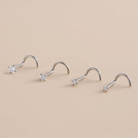 Thumbnail for Chic Cubic Zirconia Titanium Nose Piercing Nose Stud - ArtGalleryZen