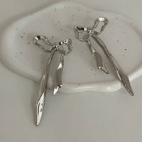 Thumbnail for Chic Curved Ribbon Bowknot Stud Earrings - ArtGalleryZen