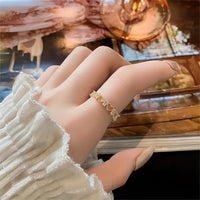 Thumbnail for Chic CZ Inlaid Adjustable Hollowed-out Heart Ring - ArtGalleryZen