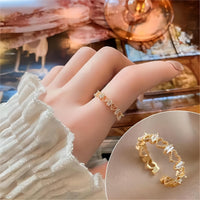 Thumbnail for Chic CZ Inlaid Adjustable Hollowed-out Heart Ring - ArtGalleryZen